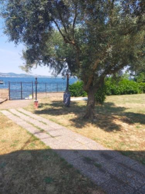 Independent villa with private beach on the lake